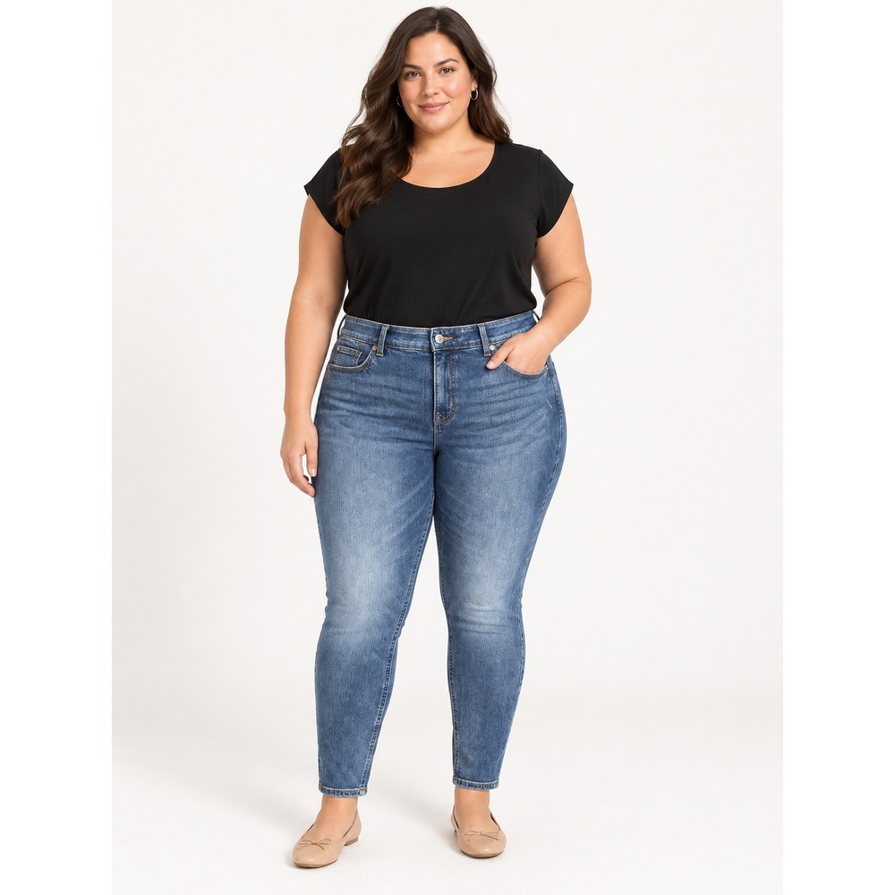 Torrid Bombshell Skinny Jeans Medium Wash Premium Stretch Plus Size 14S